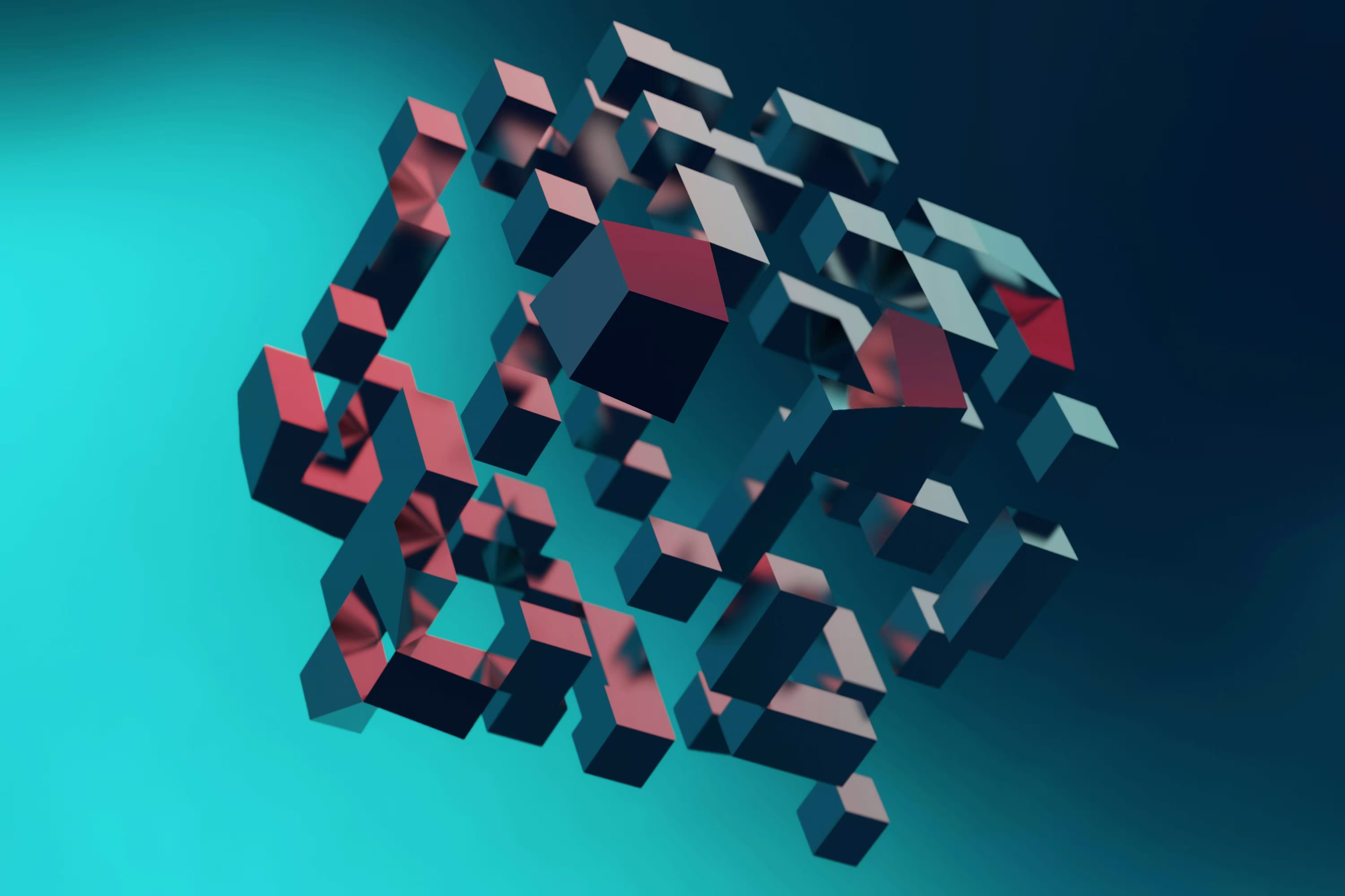 Abstract visualization of a connected business operating architecture
