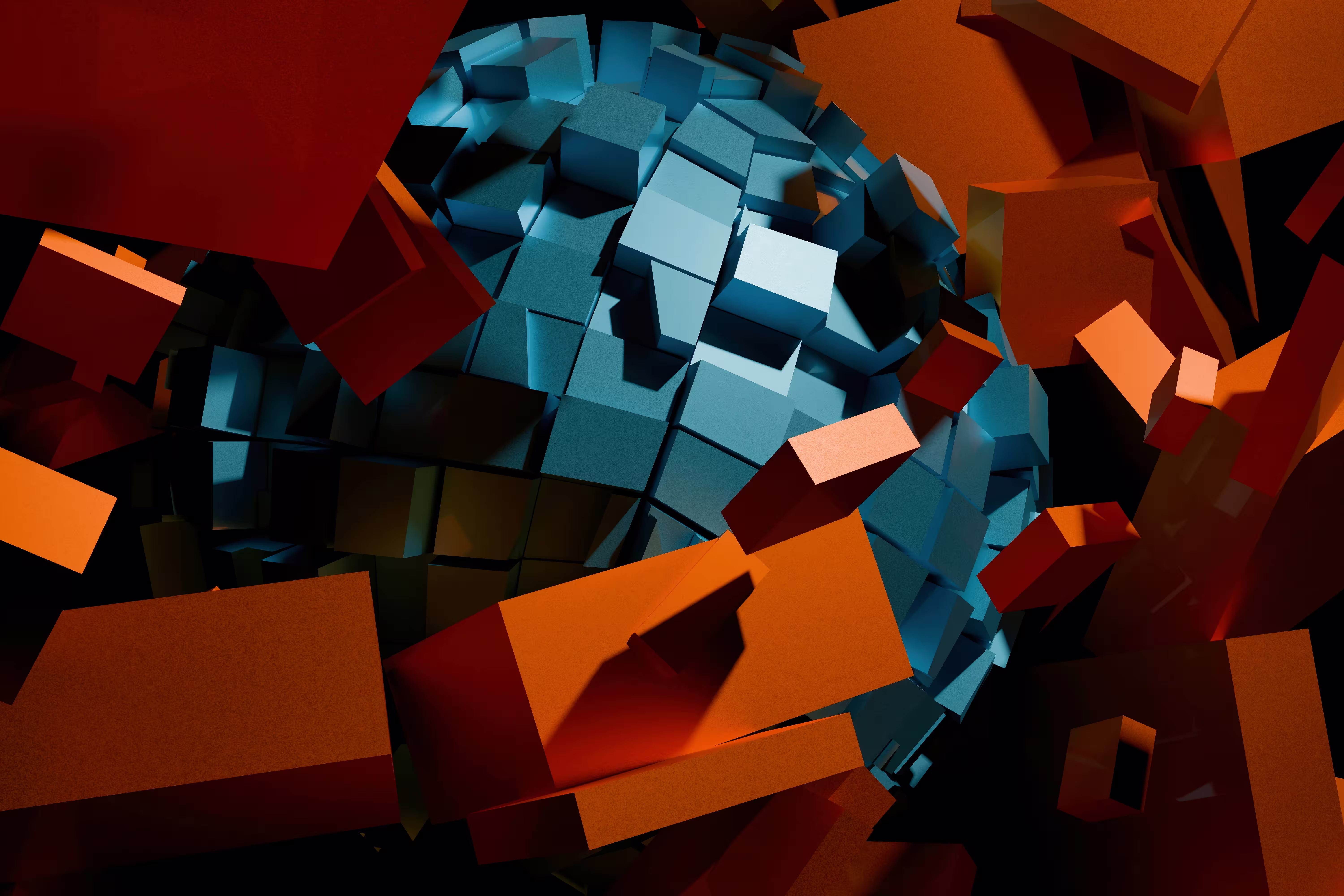 Abstract visualization of a connected marketing intelligence system